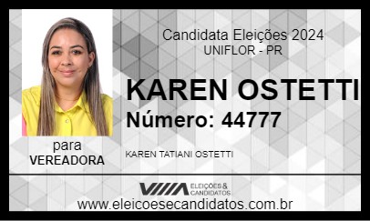 Candidato KAREN OSTETTI 2024 - UNIFLOR - Eleições