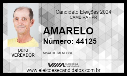 Candidato AMARELO 2024 - CAMBIRA - Eleições