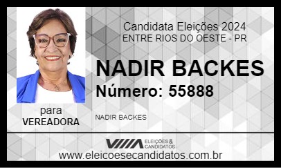 Candidato NADIR BACKES 2024 - ENTRE RIOS DO OESTE - Eleições