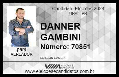 Candidato DANNER GAMBINI 2024 - URAÍ - Eleições