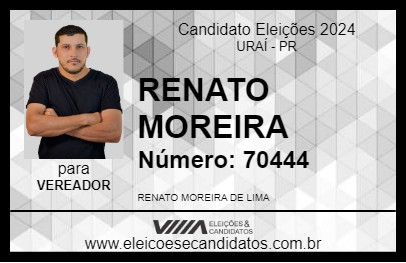 Candidato RENATO MOREIRA 2024 - URAÍ - Eleições