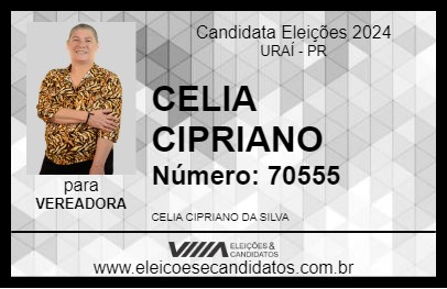 Candidato CELIA CIPRIANO 2024 - URAÍ - Eleições