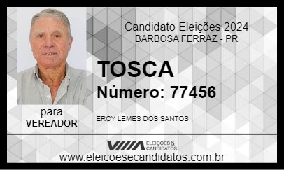 Candidato TOSCA 2024 - BARBOSA FERRAZ - Eleições