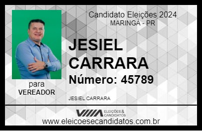 Candidato JESIEL CARRARA 2024 - MARINGÁ - Eleições