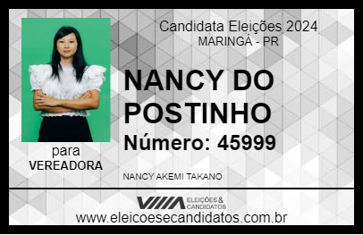 Candidato NANCY DO POSTINHO 2024 - MARINGÁ - Eleições