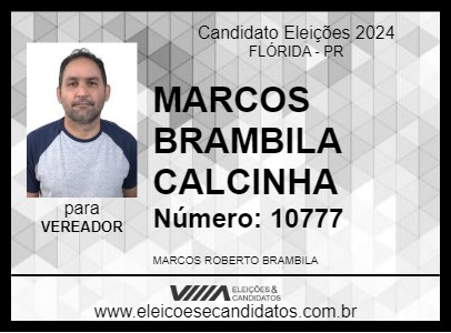 Candidato MARCOS BRAMBILA CALCINHA 2024 - FLÓRIDA - Eleições