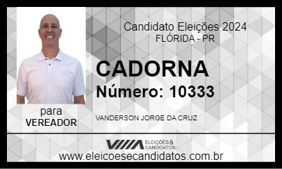 Candidato CADORNA 2024 - FLÓRIDA - Eleições