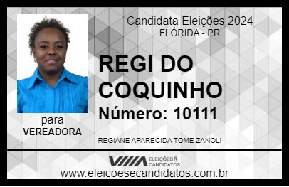 Candidato REGI DO COQUINHO 2024 - FLÓRIDA - Eleições