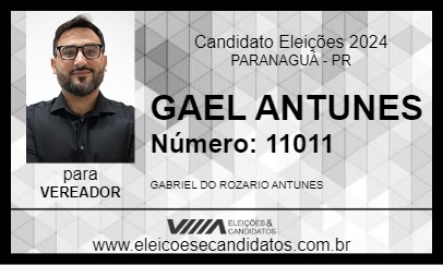 Candidato GAEL ANTUNES 2024 - PARANAGUÁ - Eleições