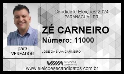 Candidato ZÉ CARNEIRO 2024 - PARANAGUÁ - Eleições