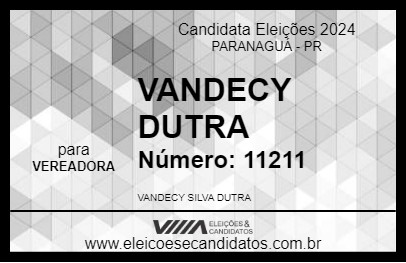 Candidato VANDECY DUTRA 2024 - PARANAGUÁ - Eleições