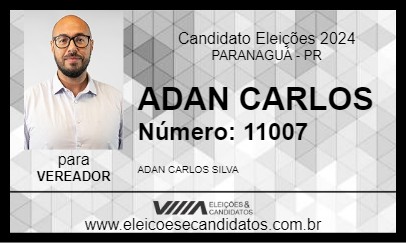 Candidato ADAN CARLOS 2024 - PARANAGUÁ - Eleições