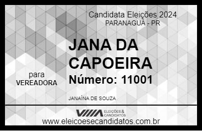 Candidato JANA DA CAPOEIRA 2024 - PARANAGUÁ - Eleições