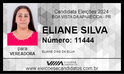 Candidato ELIANE SILVA 2024 - BOA VISTA DA APARECIDA - Eleições