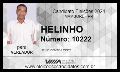 Candidato HELINHO 2024 - MAMBORÊ - Eleições