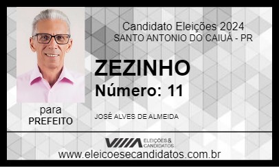 Candidato ZEZINHO 2024 - SANTO ANTONIO DO CAIUÁ - Eleições