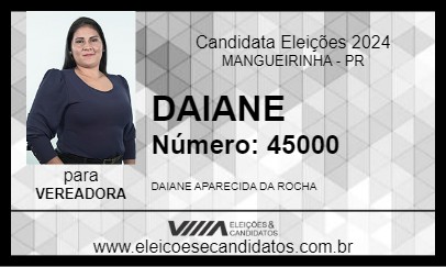 Candidato DAIANE 2024 - MANGUEIRINHA - Eleições