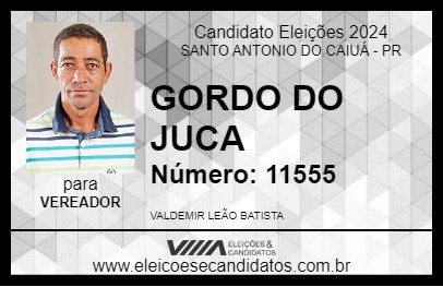 Candidato GORDO DO JUCA 2024 - SANTO ANTONIO DO CAIUÁ - Eleições