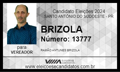 Candidato BRIZOLA 2024 - SANTO ANTÔNIO DO SUDOESTE - Eleições