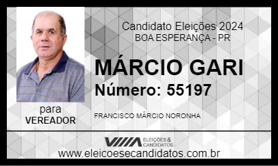 Candidato MÁRCIO GARI 2024 - BOA ESPERANÇA - Eleições