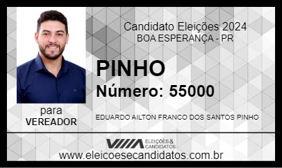 Candidato PINHO 2024 - BOA ESPERANÇA - Eleições