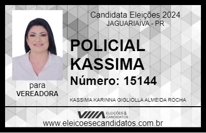 Candidato POLICIAL KASSIMA 2024 - JAGUARIAÍVA - Eleições