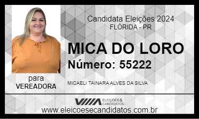 Candidato MICA DO LORO 2024 - FLÓRIDA - Eleições