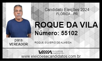 Candidato ROQUE DA VILA 2024 - FLÓRIDA - Eleições