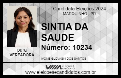 Candidato SINTIA DA SAUDE 2024 - MARQUINHO - Eleições