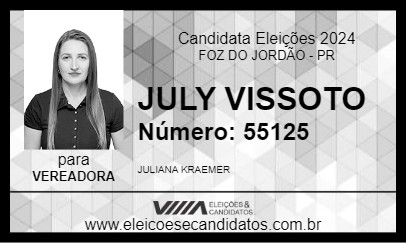 Candidato JULY VISSOTO 2024 - FOZ DO JORDÃO - Eleições