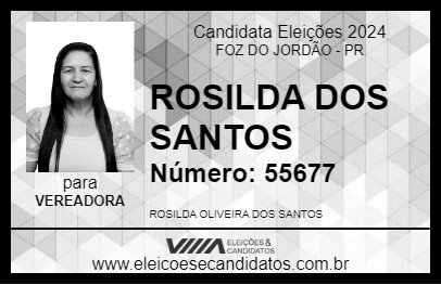 Candidato ROSILDA DOS SANTOS 2024 - FOZ DO JORDÃO - Eleições