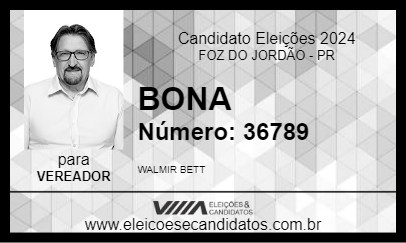 Candidato BONA 2024 - FOZ DO JORDÃO - Eleições