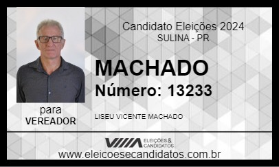 Candidato MACHADO 2024 - SULINA - Eleições