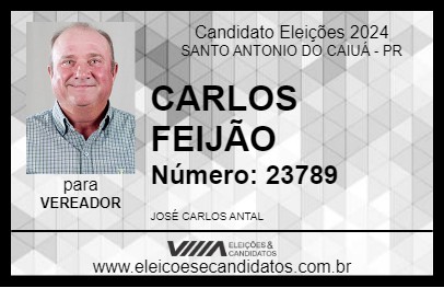 Candidato CARLOS FEIJÃO 2024 - SANTO ANTONIO DO CAIUÁ - Eleições