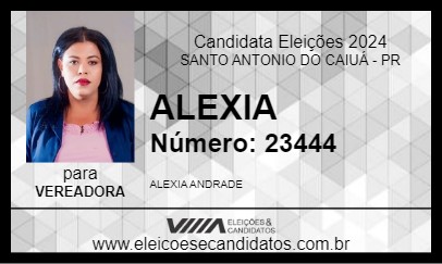 Candidato ALEXIA 2024 - SANTO ANTONIO DO CAIUÁ - Eleições