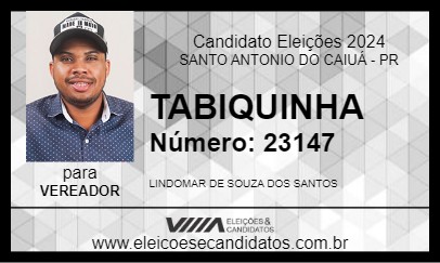 Candidato TABIQUINHA 2024 - SANTO ANTONIO DO CAIUÁ - Eleições