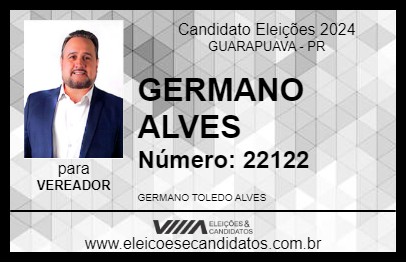 Candidato GERMANO ALVES 2024 - GUARAPUAVA - Eleições