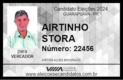 Candidato AIRTINHO STORA 2024 - GUARAPUAVA - Eleições