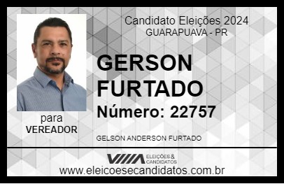 Candidato GERSON FURTADO 2024 - GUARAPUAVA - Eleições