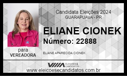 Candidato ELIANE CIONEK 2024 - GUARAPUAVA - Eleições