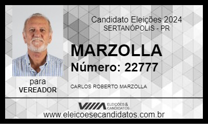 Candidato MARZOLLA 2024 - SERTANÓPOLIS - Eleições