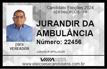 Candidato JURANDIR DA AMBULÂNCIA 2024 - SERTANÓPOLIS - Eleições