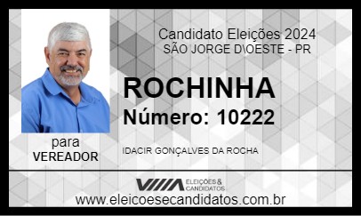 Candidato ROCHINHA 2024 - SÃO JORGE D\OESTE - Eleições