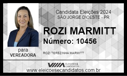 Candidato ROZI MARMITT 2024 - SÃO JORGE D\OESTE - Eleições