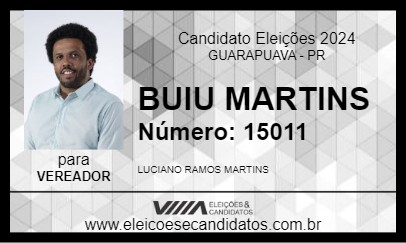 Candidato BUIU MARTINS 2024 - GUARAPUAVA - Eleições