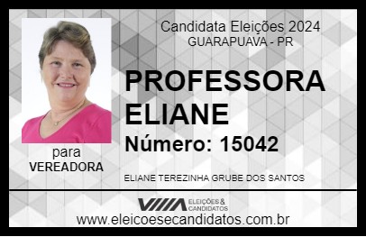 Candidato PROFESSORA ELIANE 2024 - GUARAPUAVA - Eleições