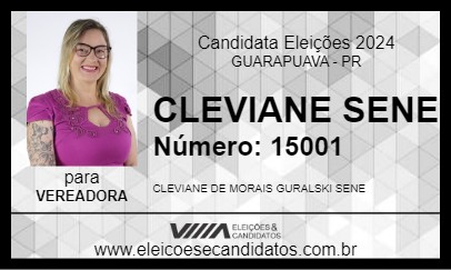 Candidato CLEVIANE SENE 2024 - GUARAPUAVA - Eleições