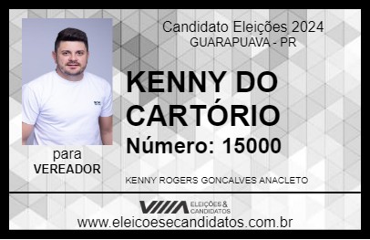 Candidato KENNY DO CARTÓRIO 2024 - GUARAPUAVA - Eleições