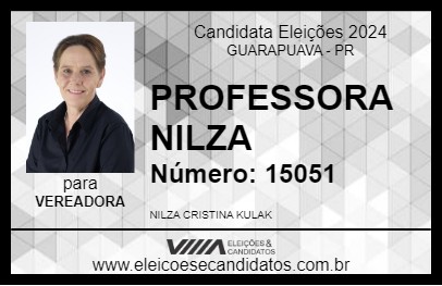 Candidato PROFESSORA NILZA 2024 - GUARAPUAVA - Eleições