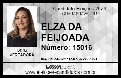 Candidato ELZA DA FEIJOADA 2024 - GUARAPUAVA - Eleições